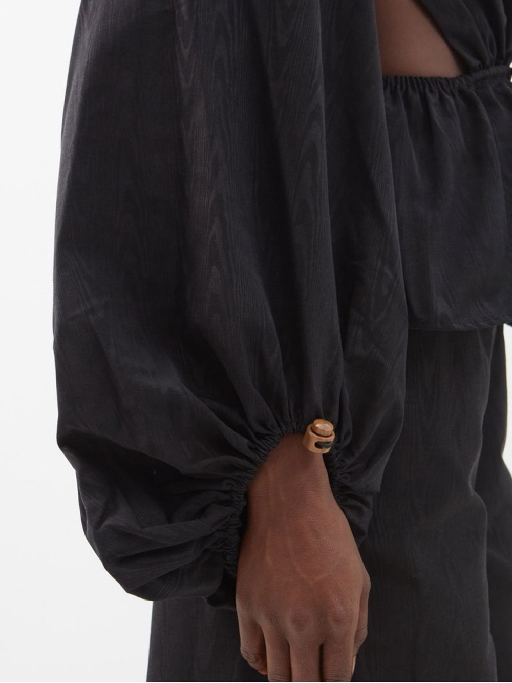 STAUD Ivy Black Cut Out Peplum Top - Picture 8 of 8